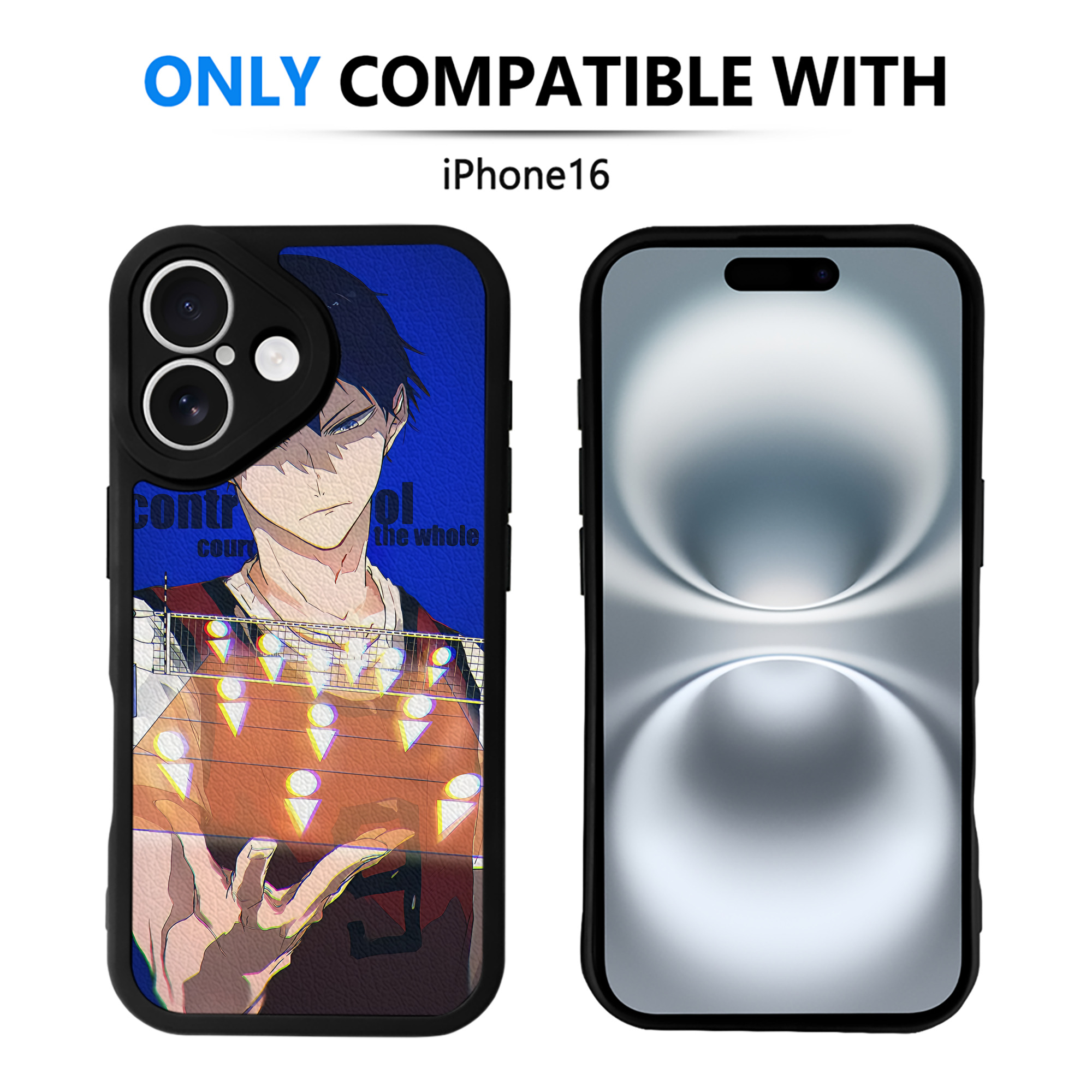 （画像用） ハイキュー!! Haikyu!! 【iPhone 16シリーズ対応】シリコンスマホケース（レザー調） 材質：シリコン